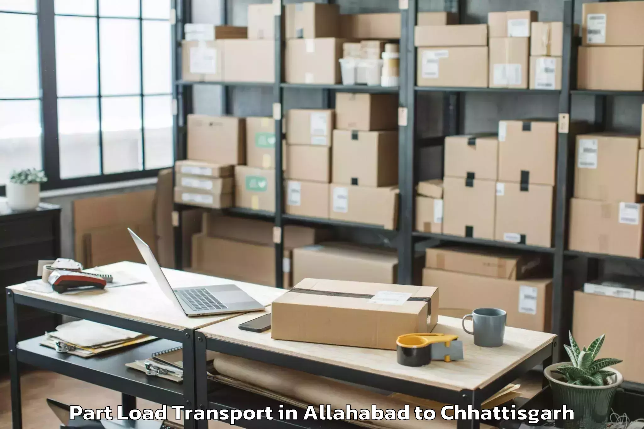 Quality Allahabad to Mats University Aarang Part Load Transport